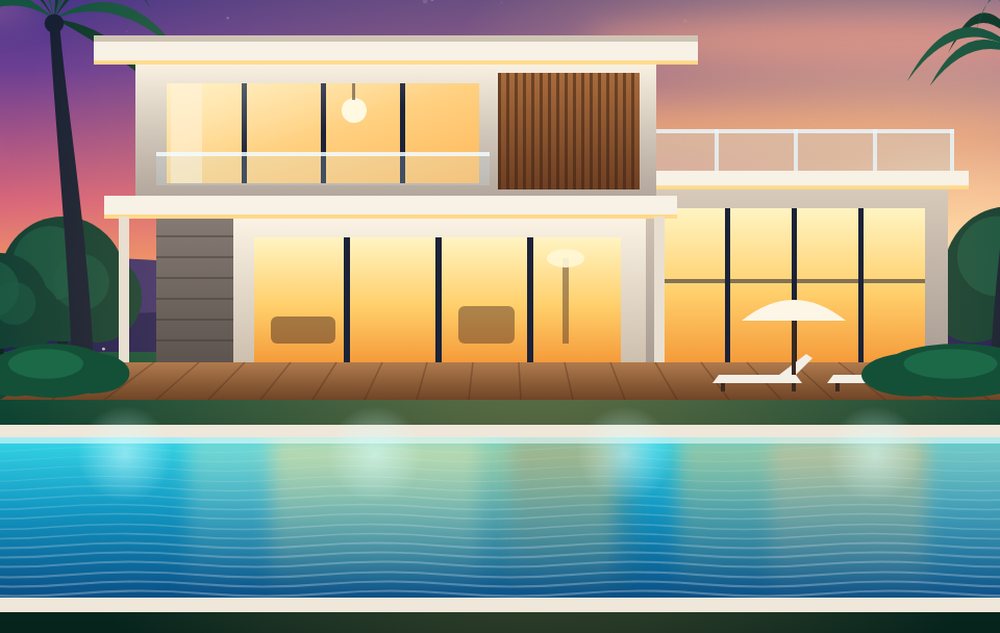 Illustration of a villa